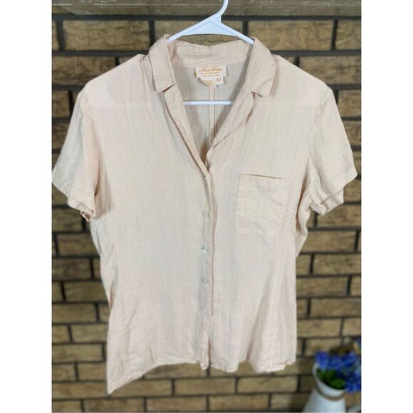 Brooks Brothers Button‎ Up Linen Top - Picture 1 of 5